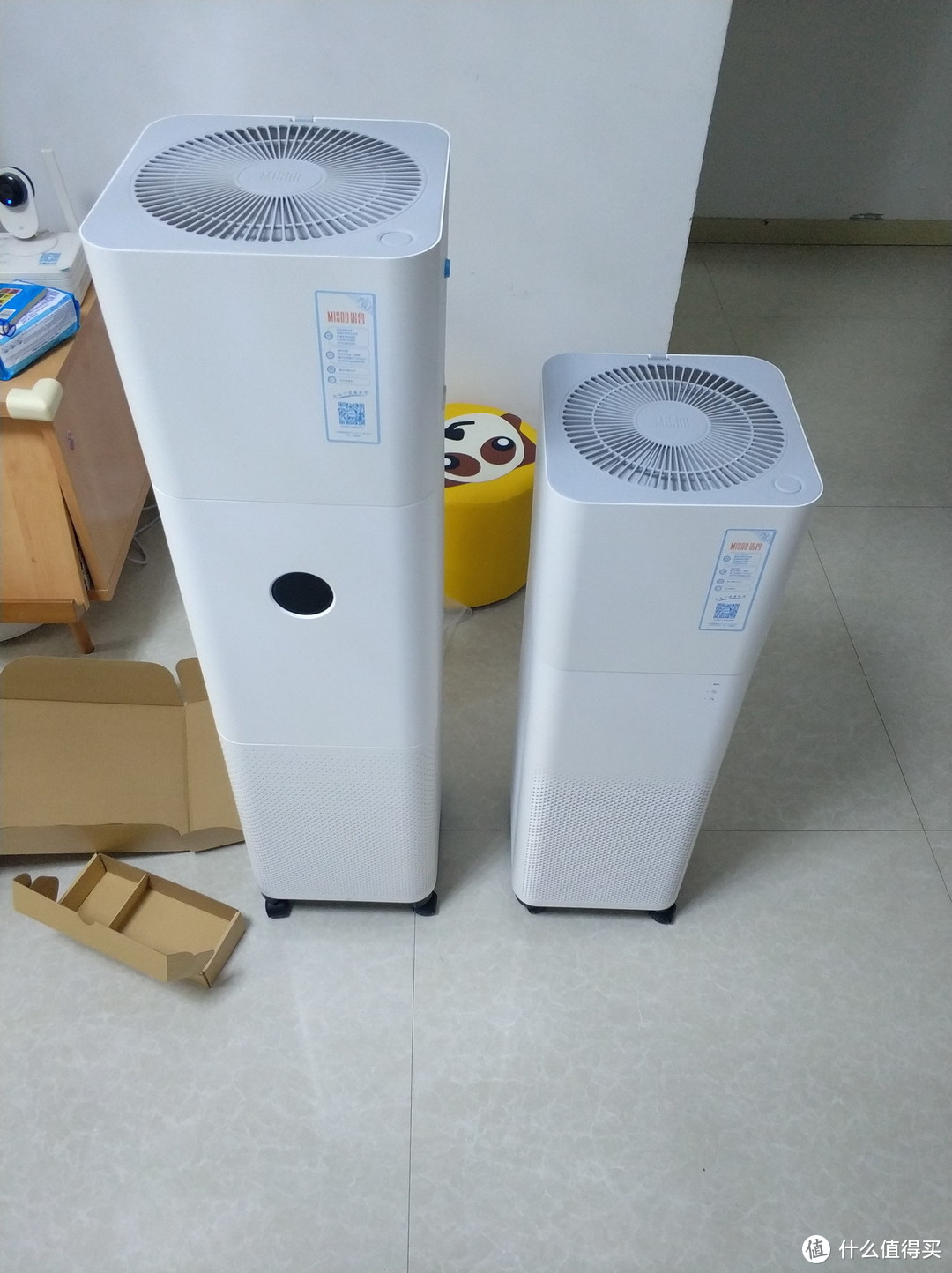 MI 小米 空气净化器pro 开箱和 Misou 米兽 加湿器 开箱+简单对比
