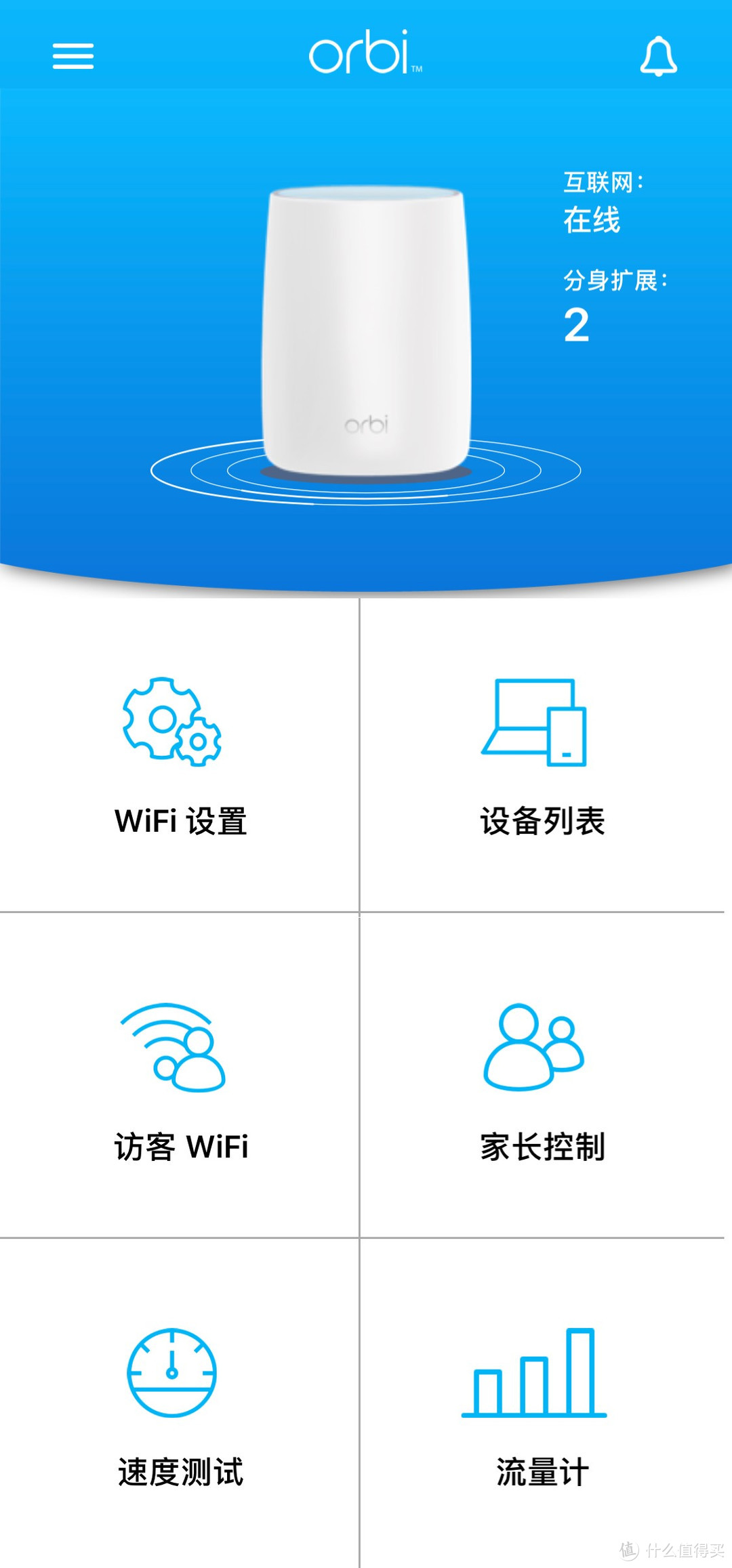 #本站首晒#在别墅里快速漫游上网，菊花链拓扑分布式Mesh组网：NETGEAR 美国网件 Orbi RBK53 入手体验