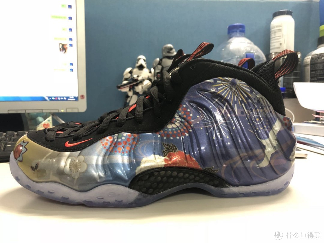 #原创新人#春节骚一波！Nike 耐克 Air Foamposite One QS Lunar New Year 烟花喷 运动鞋 开箱