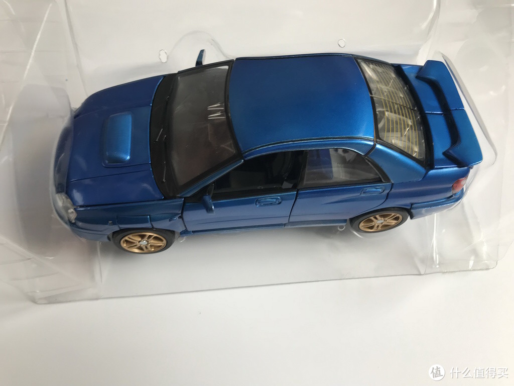 #本站首晒#TAKARA TOMY 变形金刚 BT19 蓝霹雳 SUBARU IMPREZA WRX