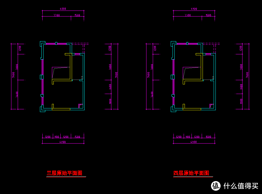 三、四楼平面图