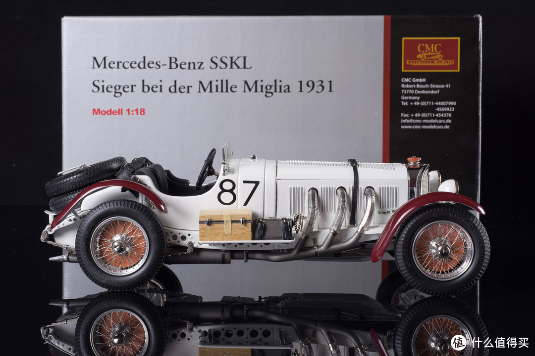 霸气的王者 白色巨象 CMC 1/18 奔驰 SSKL Mille Miglia 1931冠军车模