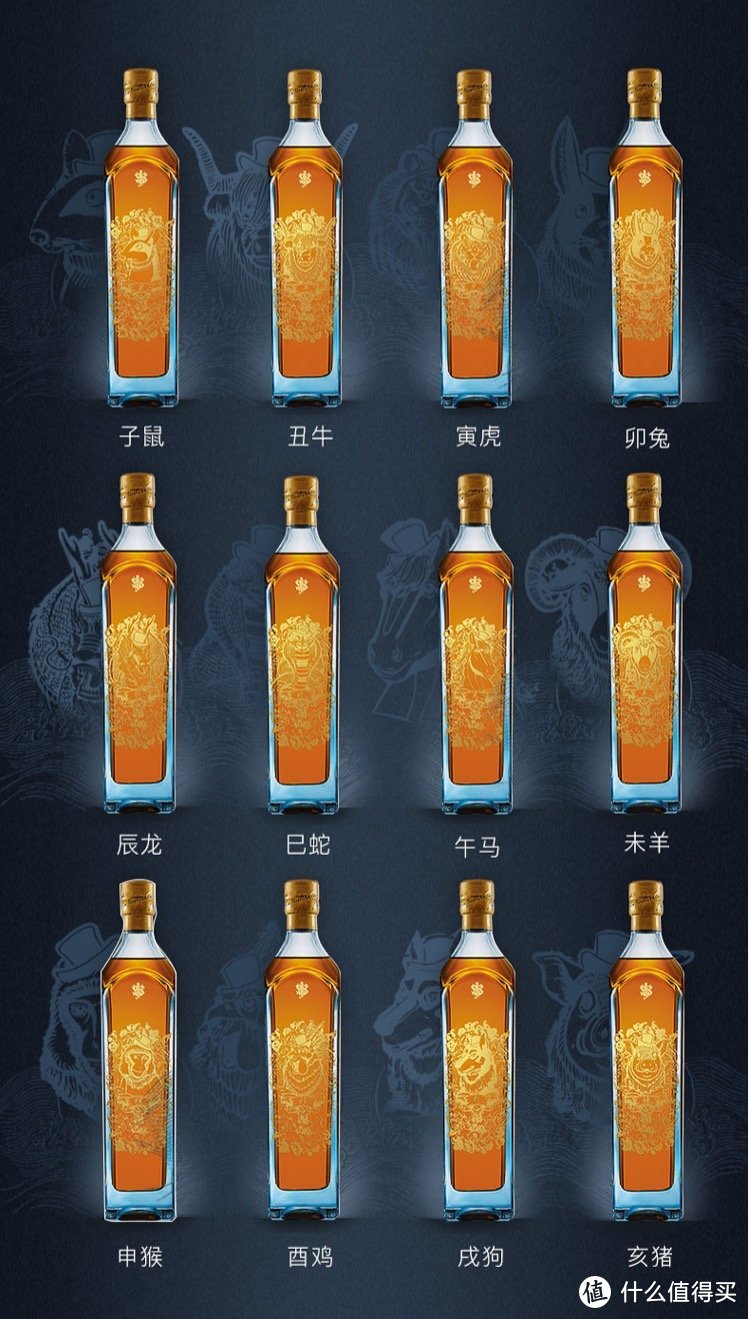 现代版买椟还珠，蓝方十二生肖晒单：JOHNNIE WALKER 尊尼获加 洋酒 蓝牌十二生肖限量版