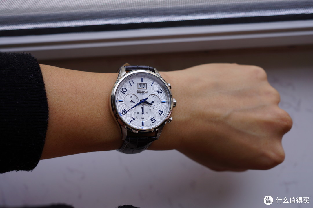 #原创新人#本站首晒#小蓝针的另一种演绎，小众但性价比不错：SEIKO 精工 SPC 155 腕表