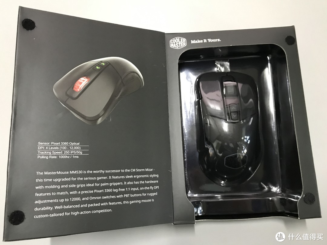 #原创新人#“开阳星”继任者—CoolerMaster 酷冷至尊 MM530 RGB鼠标 开箱简评