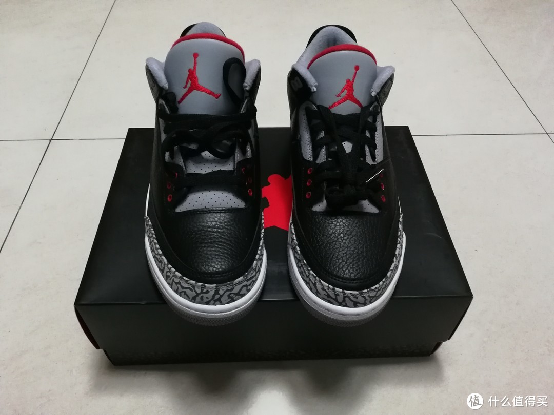 #原创新人# Air Jordan 3 飞人乔丹黑水泥开箱——经典归来！