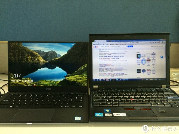 与ThinkPad x220的比较，正面