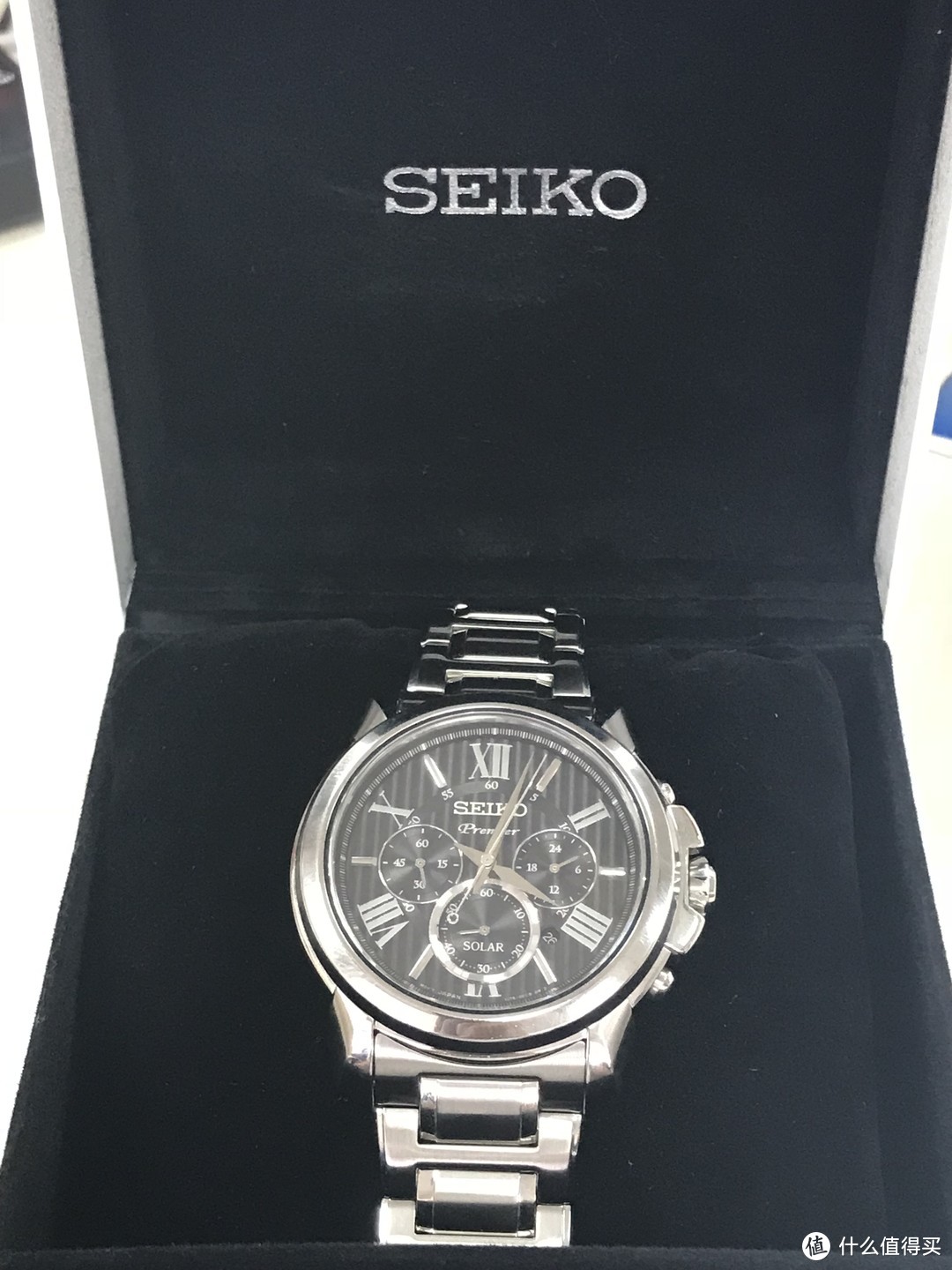 SEIKO 精工 Premier 峰极系列 SSC597 男士太阳能腕表 开箱