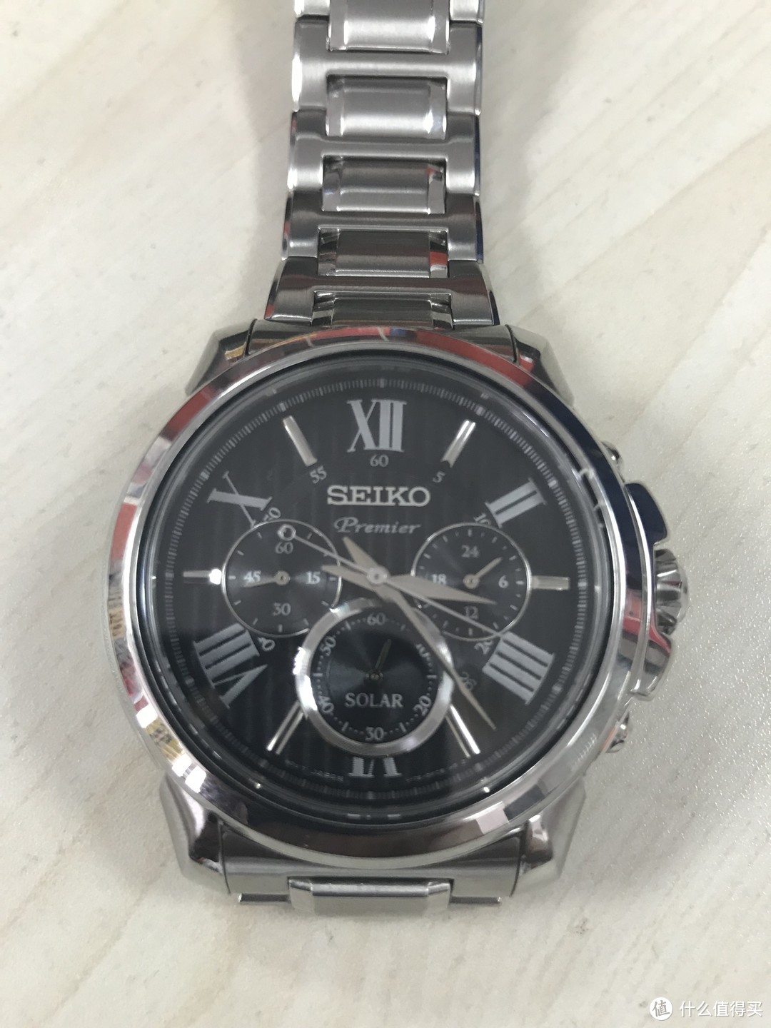 SEIKO 精工 Premier 峰极系列 SSC597 男士太阳能腕表 开箱