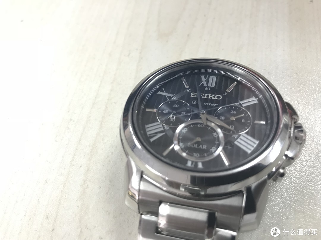 SEIKO 精工 Premier 峰极系列 SSC597 男士太阳能腕表 开箱