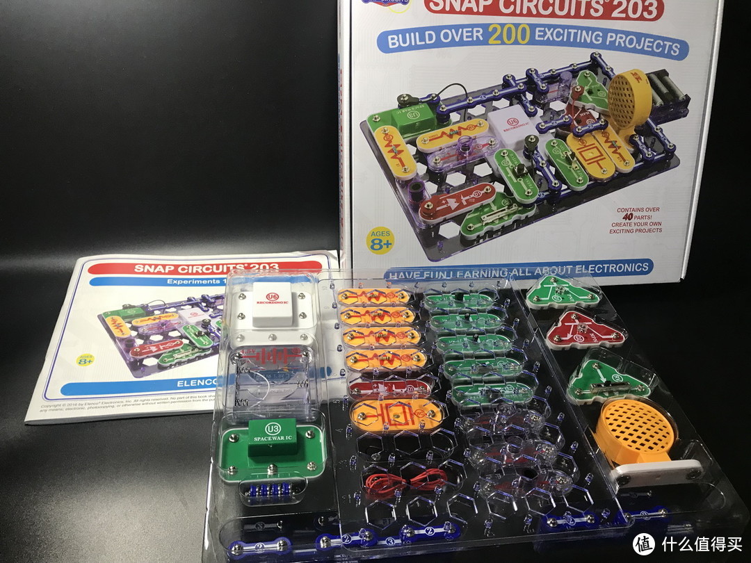 #剁主计划-北京#本站首晒#一套神奇的玩具：ELENCO 埃伦克 Snap Circuits 203 电路探索玩具套装 开箱