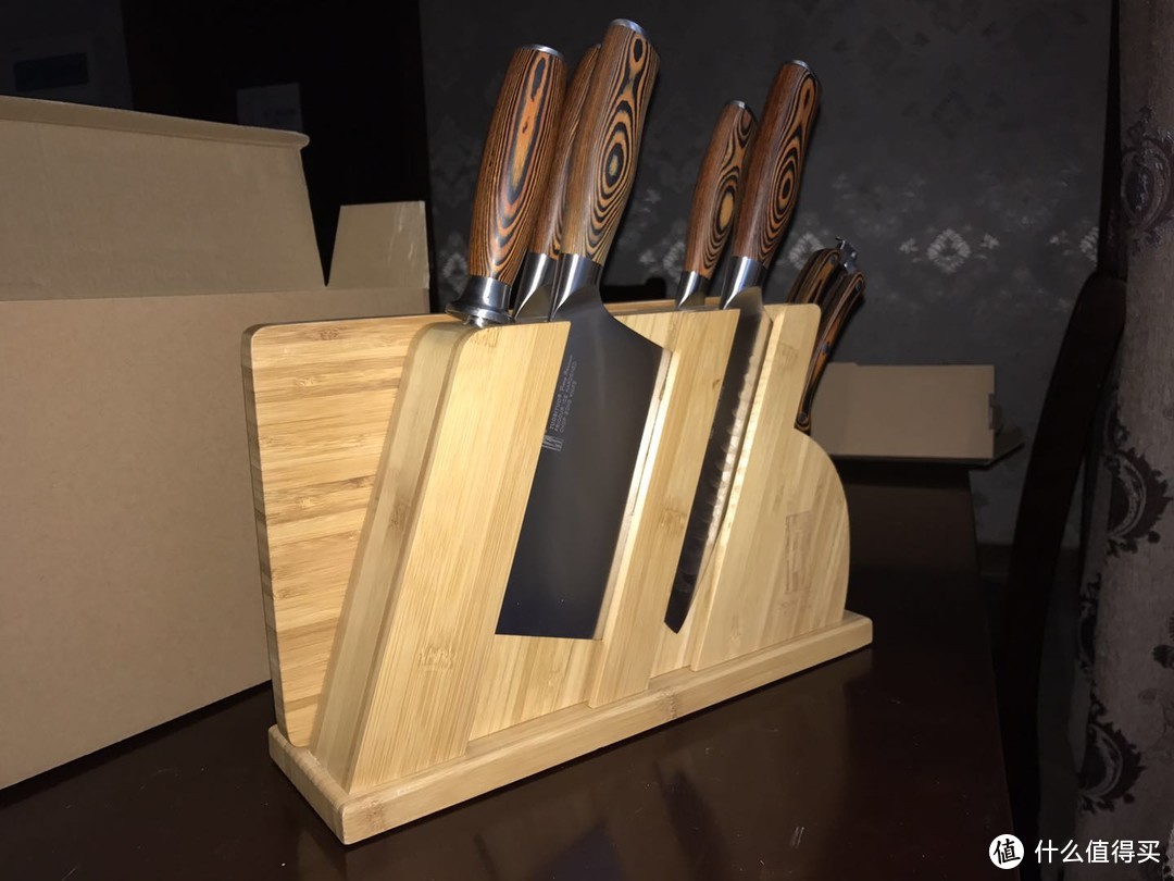 TUOBITUO 拓牌 火鸟系列 厨房刀具套装组合 8件套 开箱
