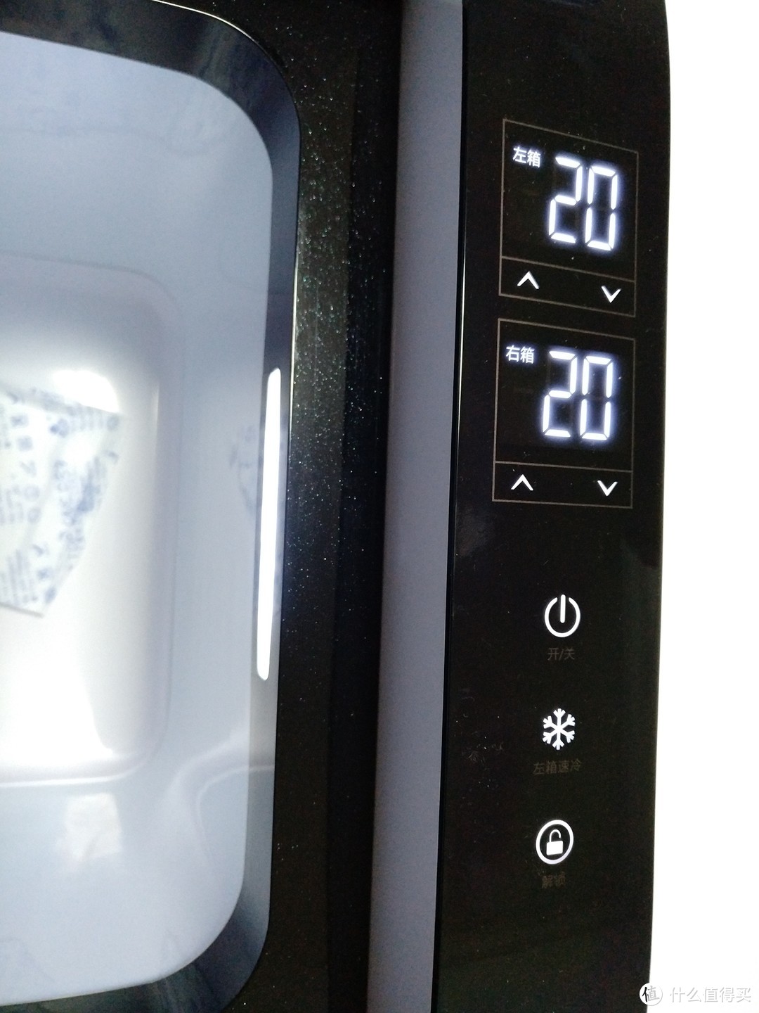 手动设定左右箱的温度，注意右箱温度要低于左箱