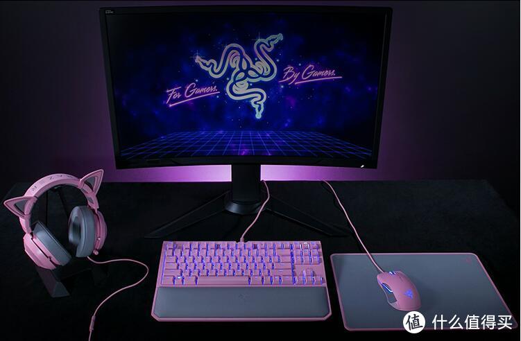 送腻了香水口红，可以试试这把少女心的键盘：Razer 雷蛇 粉晶黑寡妇蜘蛛机械键盘