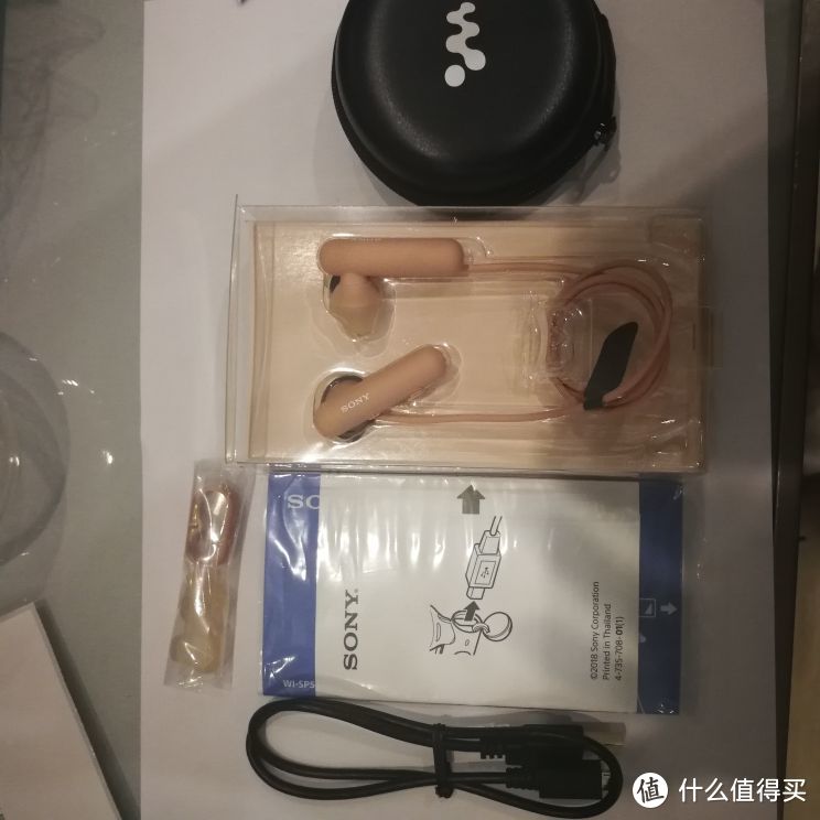 #原创新人#为颜值买单！抢首晒，火热开箱 SONY 索尼 WI-SP500 耳机