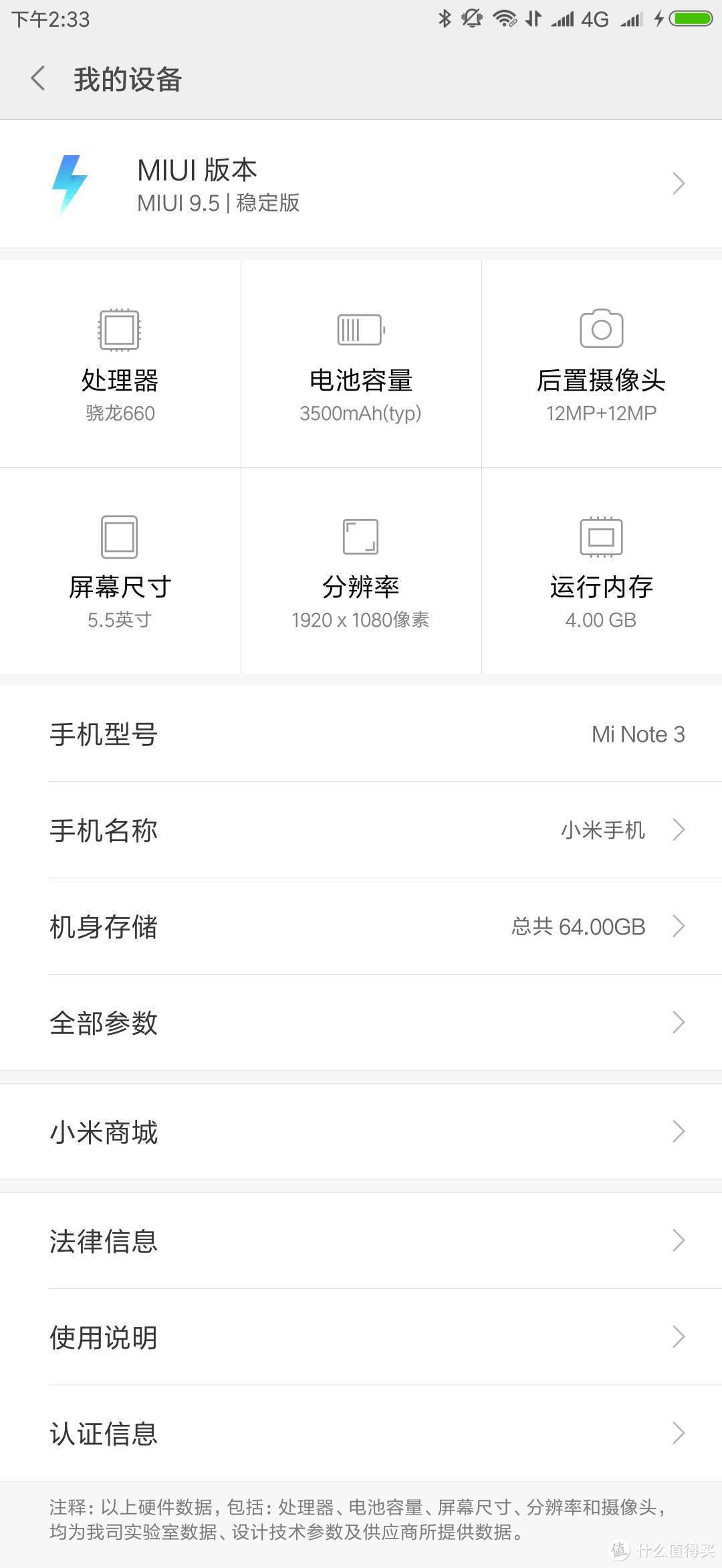 转了一圈又选择了MI 小米 Note3 全网通4G手机