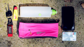 户外运动，储物必备：FlipBelt 飞比特运动腰带+水壶套装评测