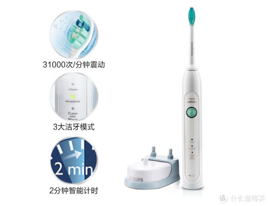 用了就离不了：PHILIPS 飞利浦 HX6511 充电式声波震动牙刷