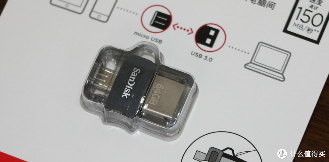 妈妈一学就会用的：SanDisk 闪迪 64GB OTG USB3.0 闪存盘