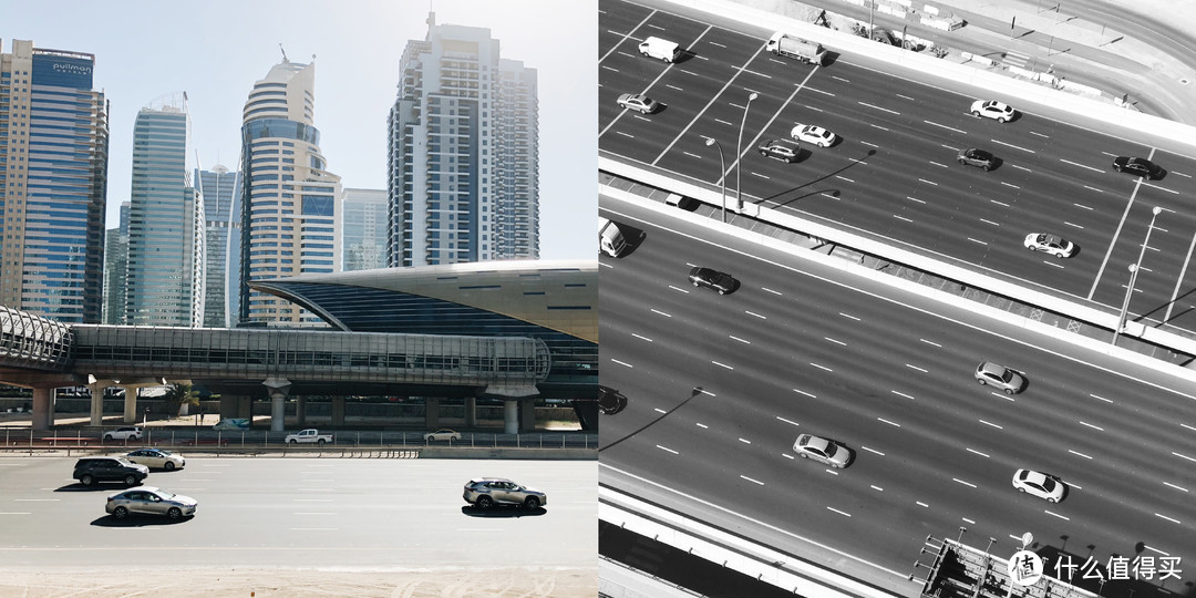 ▲ 迪拜富有未来感的轻轨站和公路。