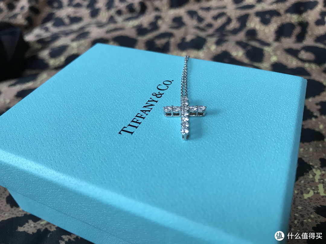 Tiffany & Co 蒂芙尼 铂金钻石 小号十字架项链