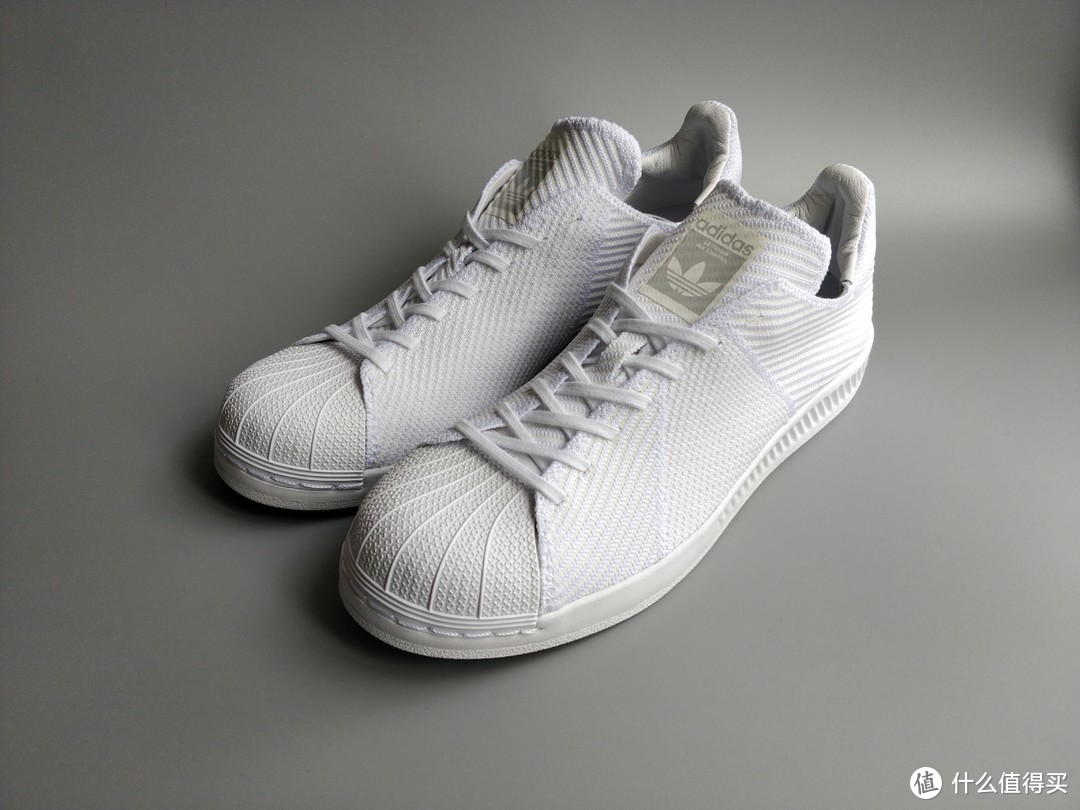 经典贝壳头，夏季首选编织面—Adidas 阿迪达斯 Superstar Bounce S82240 编织 男女复古板鞋