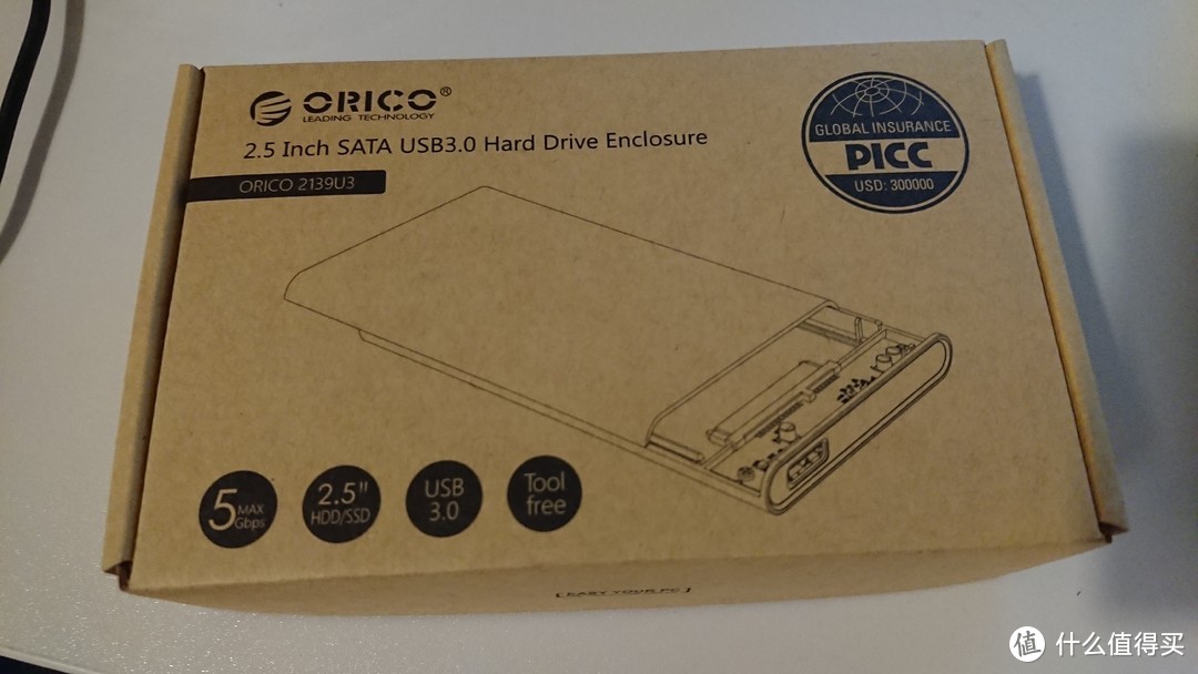 不到30块：ORICO 奥睿科 2139 全透明 移动硬盘盒开箱