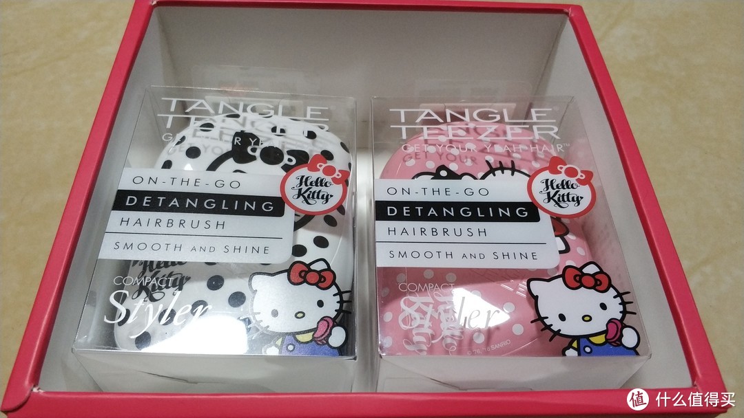 少女心爆棚的------Tangle Teezer便携款美发梳hello kitty礼盒