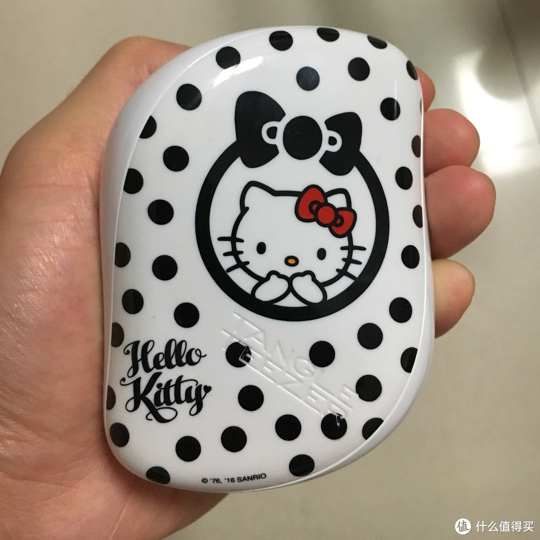 按摩、防打结、防脱发一步到位——Tangle Teezer便携款美发梳hello kitty礼盒