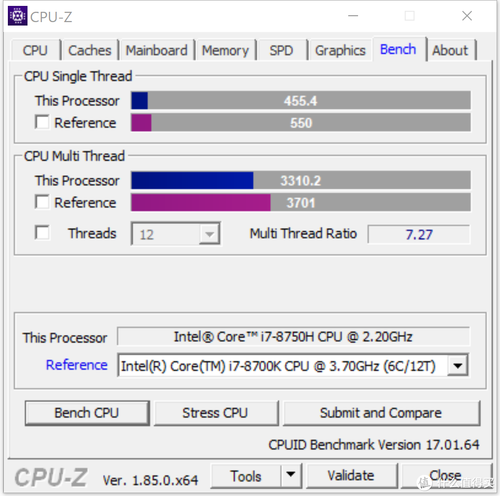 和i7-8700K对比