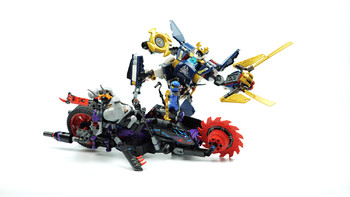 乐高Lego 幻影忍者 Ninjago 武士X大战锯齿摩托车 70642外观展示(人偶|零件|尺寸|车轮|车胎)