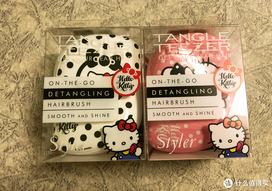 非专业评测之：Tangle Teezer便携款美发梳hello kitty礼盒