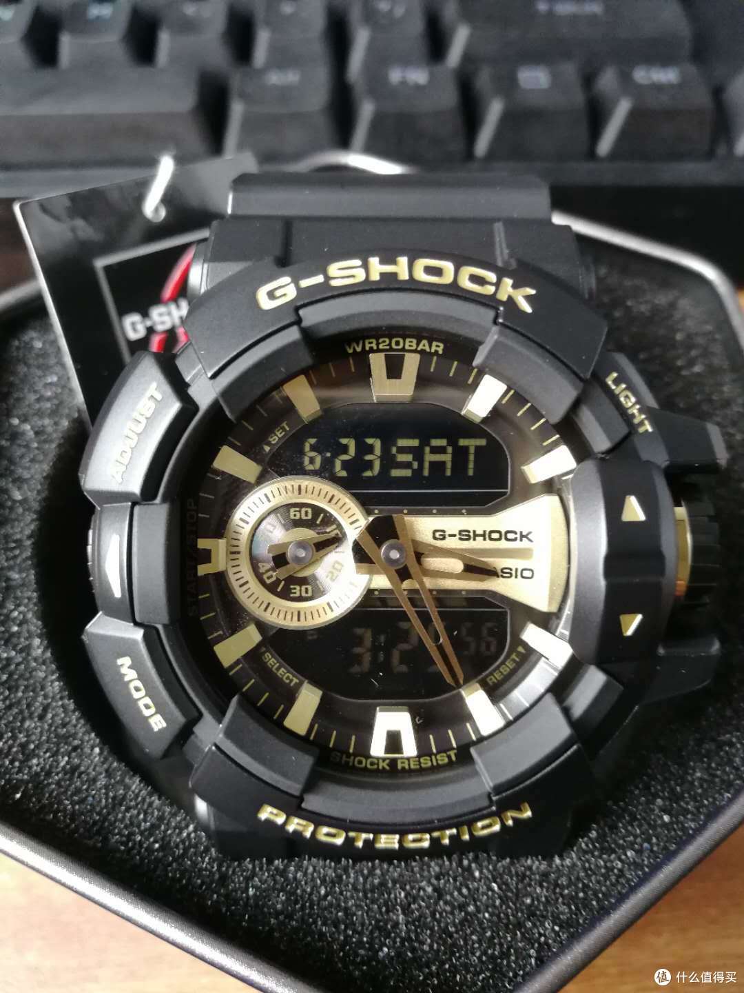 又一年618剁手casio卡西欧gshockga400电子表金灿灿的大块头的开箱
