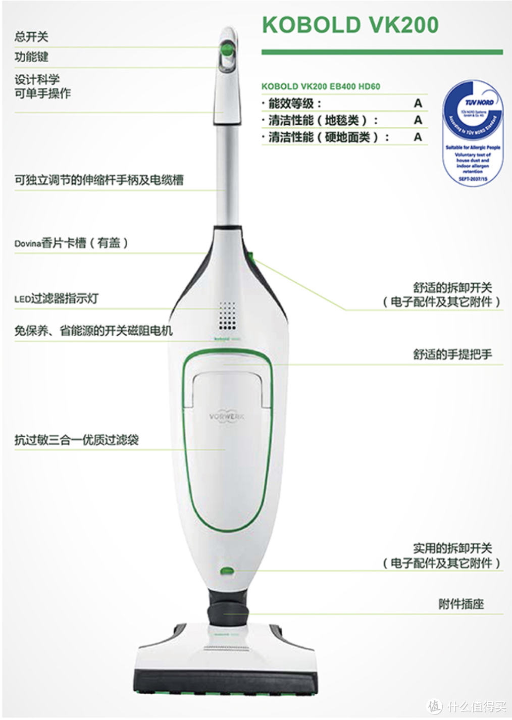 选好吸尘器，老公爱拖地：福维克VK200+SP530 二合一硬地清洁机