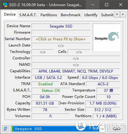 SEAGATE 希捷 飞翼Fast SSD 1TB 外置便携式移动固态硬盘 入手使用体验