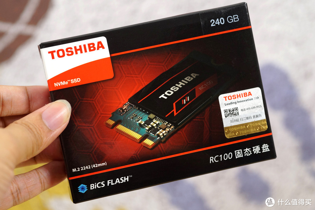 小短腿2242 M.2新选择—TOSHIBA 东芝 RC100 240G 固态硬盘开箱小测