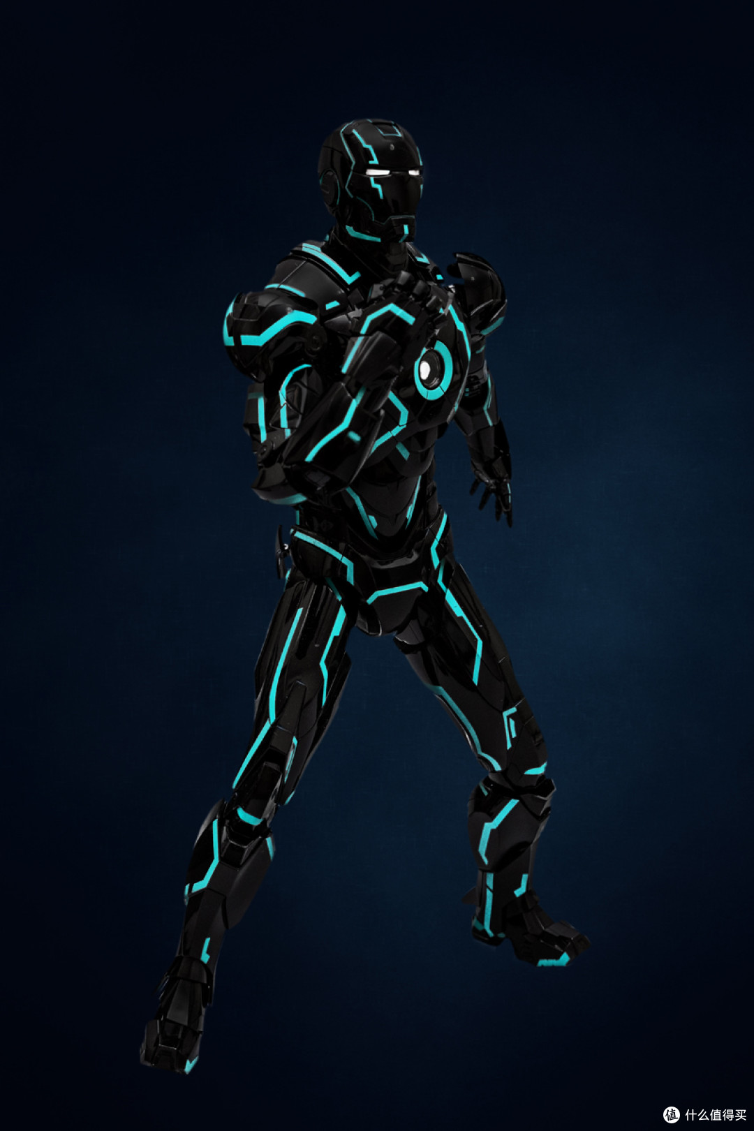 能像黑豹一样黑又亮啦:hottoys钢铁侠霓虹科技版 mark 4 1/6可动人偶