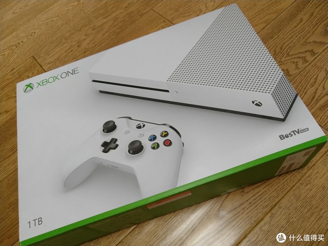 开箱晾物—SMZDM 什么值得买 幸运屋中奖 微软 XBOX ONE S 游戏机开箱