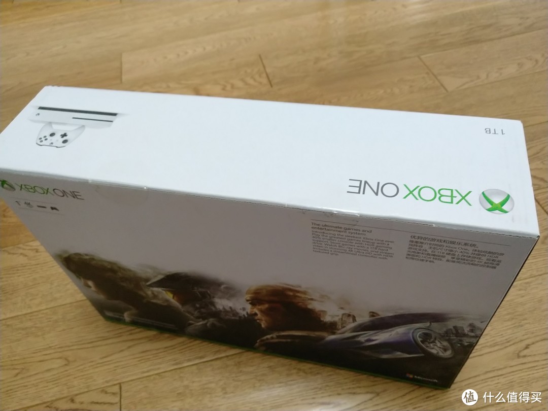 开箱晾物—SMZDM 什么值得买 幸运屋中奖 微软 XBOX ONE S 游戏机开箱