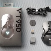 雷柏 VT950 双模游戏鼠标外观展示(显示屏|按键)