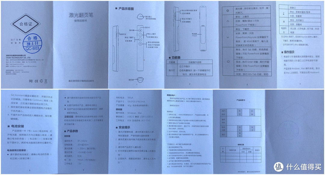 说明书正反面