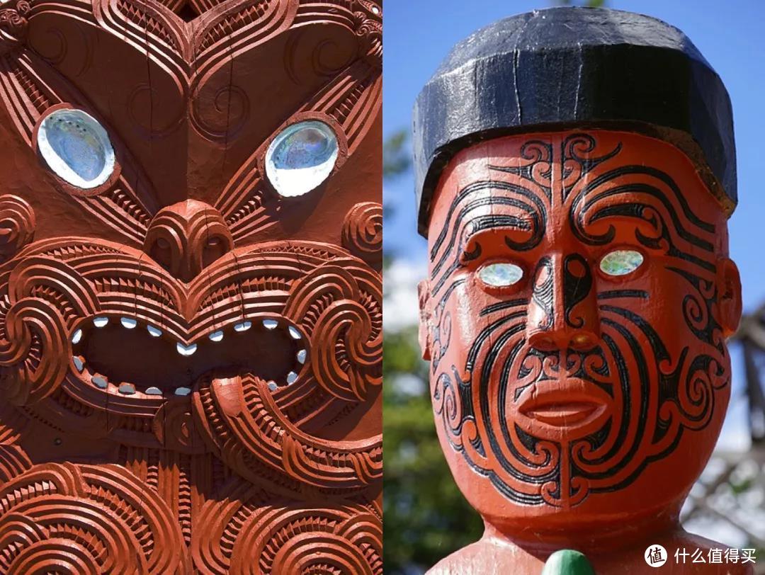 毛利人的雕塑。图片：JShook / wikimedia；Barni1 / pixabay
