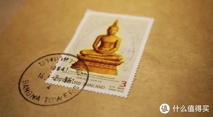 泰国曼谷邮局的邮戳和佛教邮票