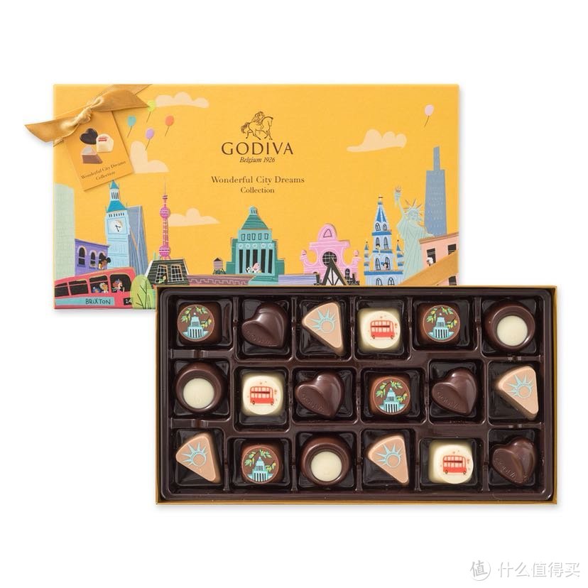 比利时GODIVA歌帝梵巧克力美妙城市幻想曲系列礼盒装18粒