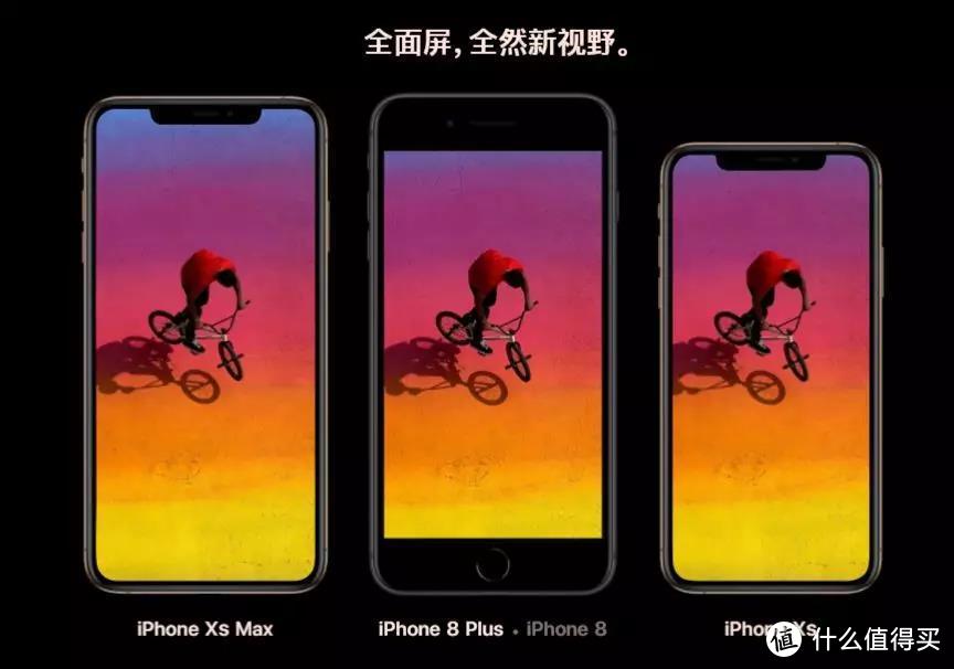 iPhone Xs系列与iPhone 8 Plus的大小比较