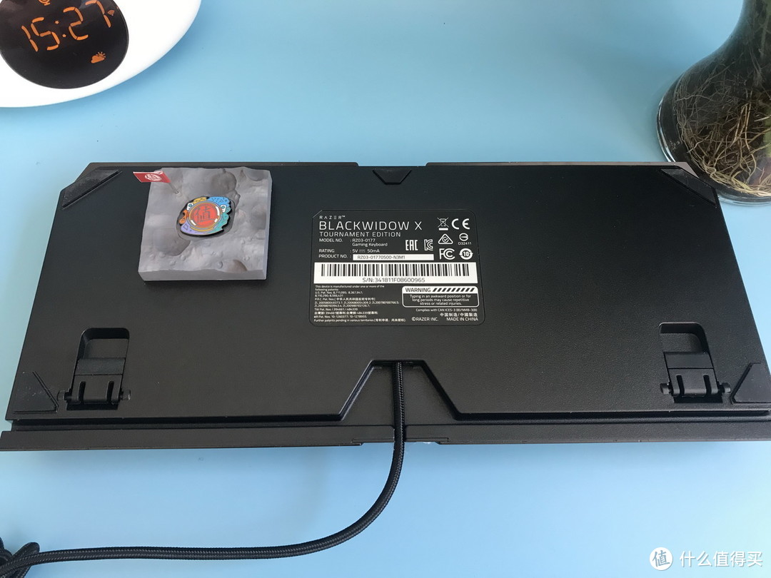 大妈又送键盘了：Razer 雷蛇 BlackWidow X 竞技版87键 游戏机械键盘开箱