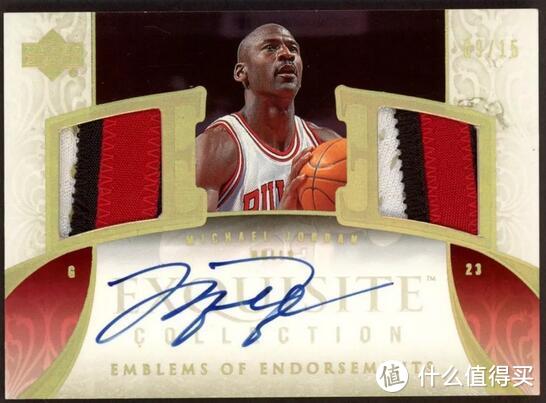 2006-07 UD Exquisite Emblems of Endorsements Michael Jordan GU Patch AUTO /15                             成交价格：14313，Bid