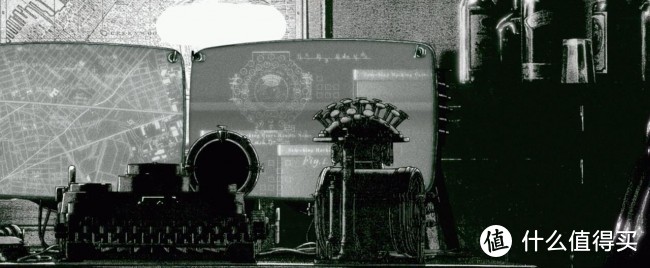 黑客帝国动画版中出现的蒸汽朋克电脑，键盘为一种打字机