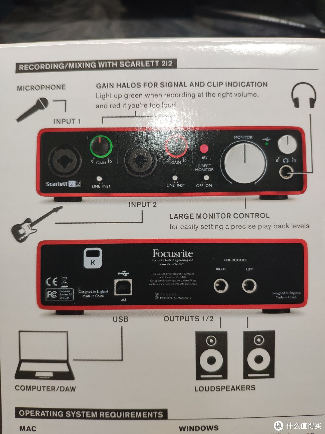 蛋子的佛系晒单简评—Foucsrite 2i2 福克斯特录音入门声卡