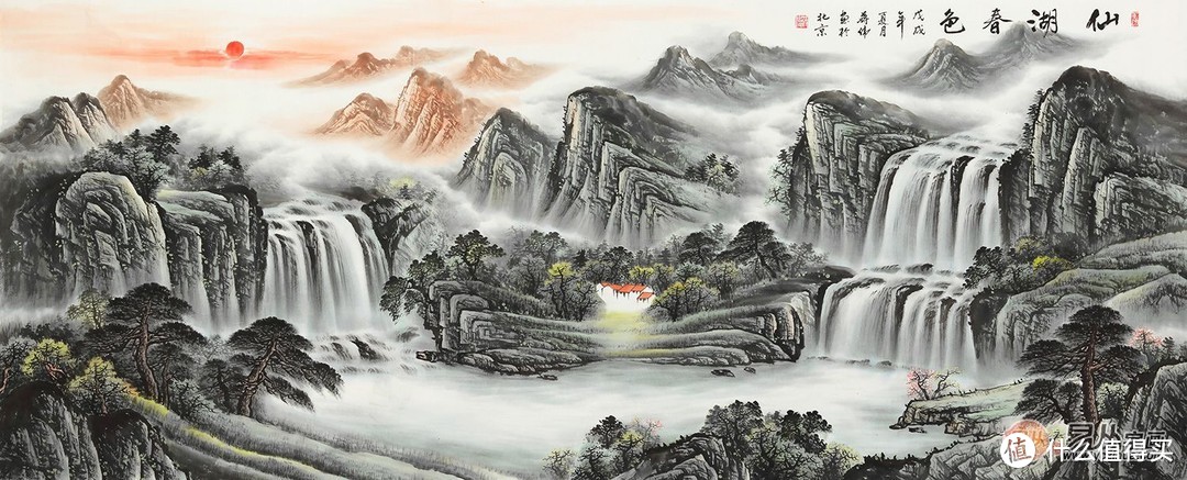 客厅挂画这么挂山水画，光是看看都过瘾！